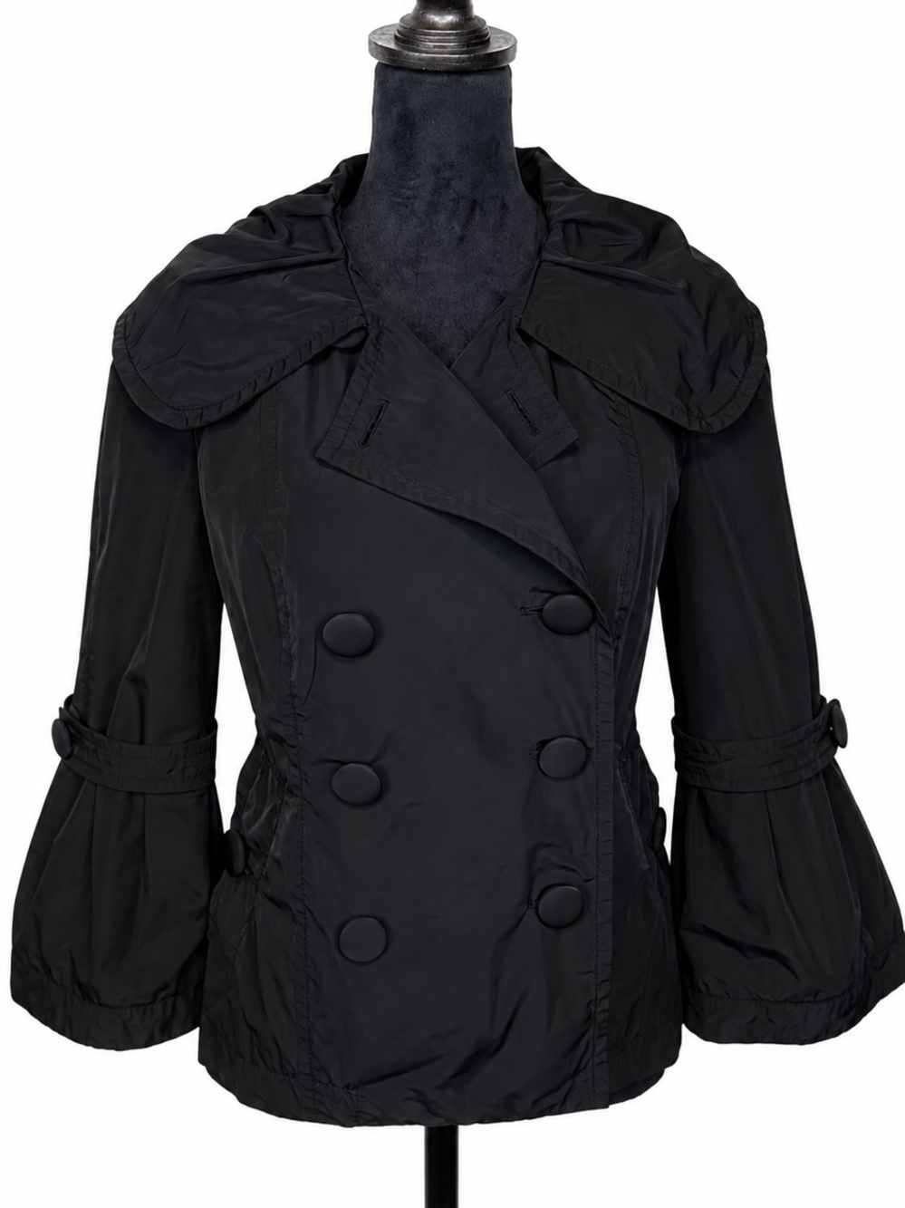 22 Boutique Y2K Black Cropped Trench Jacket Small
